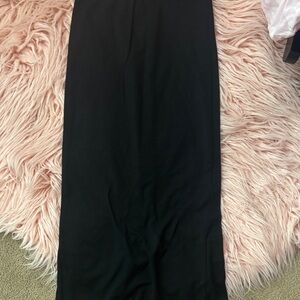 wild fable Black Maxi Skirt - Sleek Straight Silhouette